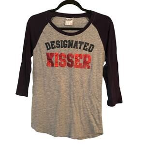 Boston Red Sox Baseball Shirt Victorias Secret M Designated Kisser Valentine